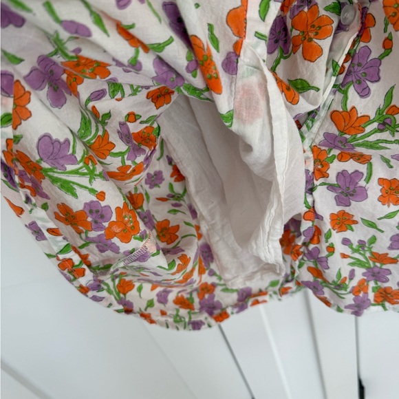 Victoria Dunn Floral Dress with Orange and Purple Accents - Picture 6 of 6